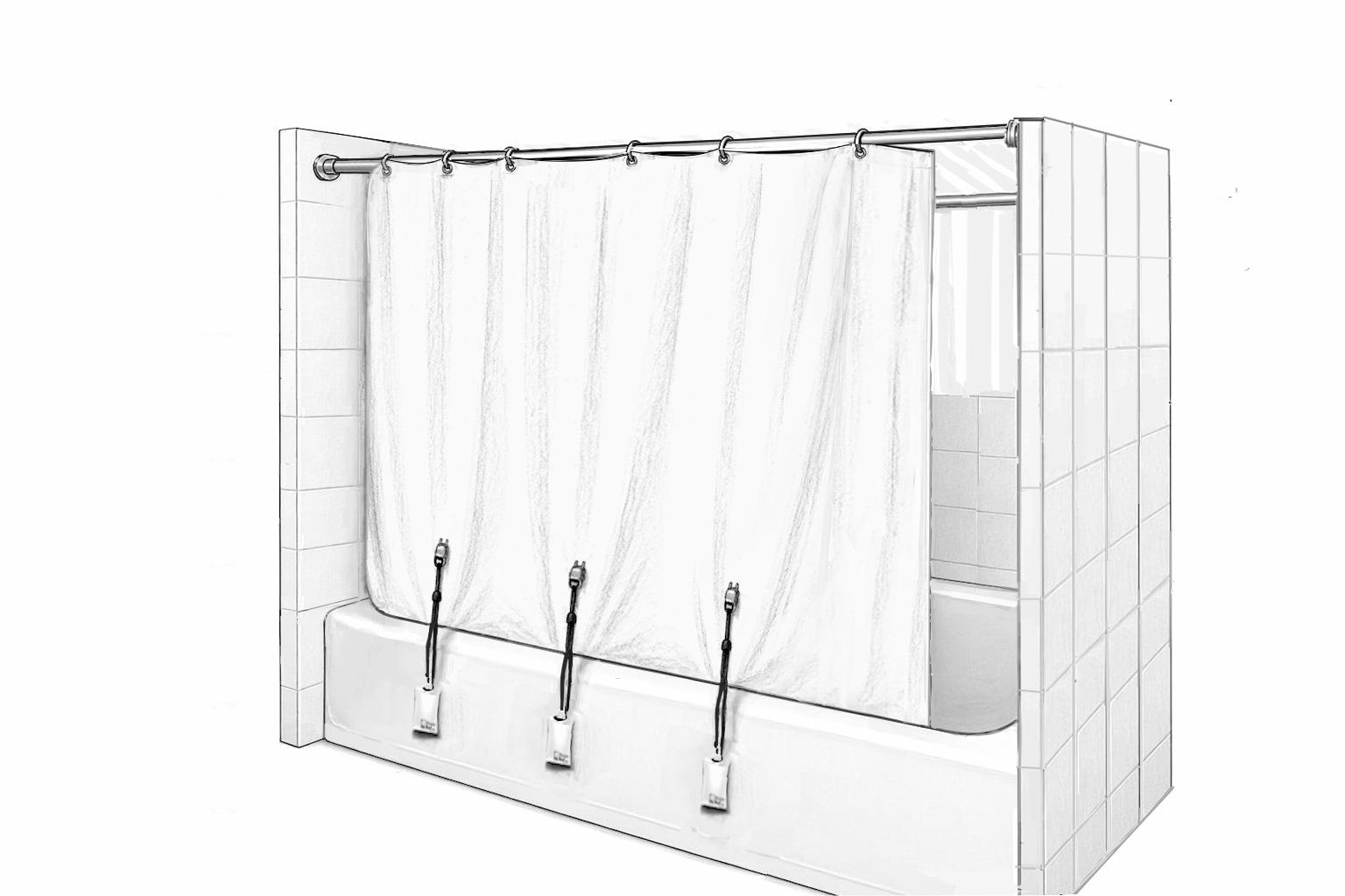 Shower Roof installed over a shower